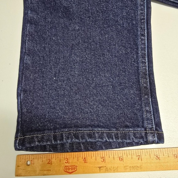 Wrangler Jeans Mens 36x34 (Fits 34x34) Premium Flex Straight Dark Cowboy Biker - Picture 11 of 12